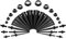 Briana Williams 36stk Ohr Dehnstab Expander Set Chirurgenstahl 316L Ohr Tunnel Plug Piercing 14G-00G
