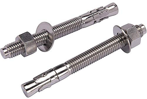 Levanco 1/4 X 2-1/4 Concrete Anchor, 304 Stainless Wedge Anchor with Excellent Anti-Rust Performance, 304(18-8) Stainless Steel Concrete Anchors and Screws Kit (10pcs)