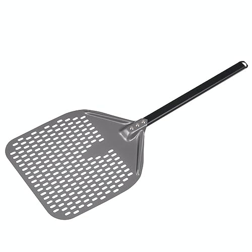 Casa Mia 12 Inch Perforated Pizza Peel, Lightweight Aluminium | Ultra-Light & Thin, 40cm Extra-Long Handle, For Pizzas Up to 12 Inch