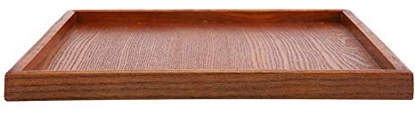 Holz Ottomane Tablett, Quadratische Dekorative Rechteckig Serviertablett Anti Rutsch Tee Kaffee Snack Teller Teetablett Servier Tablett Mit Erhöhten Kanten Für Haus Küche Restaurant Bar 30 X 30cm