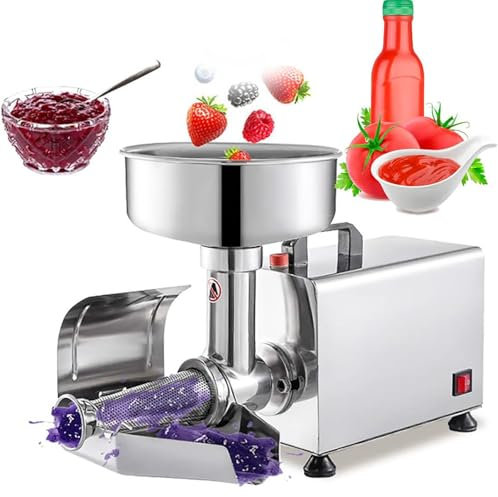 Fraiseuse à tomates commerciale 450w, machine à presser à fruits électrique, nettoyage facile, passoire alimentaire et saucière en acier inoxydable, pour la mise en conserve de pâte de tomates, sauces