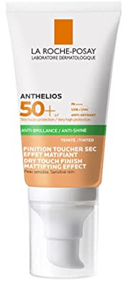 La Roche Posay Gel-Crema con Color, Protector con SPF50+, Resistente al Agua, Sudor y Arena, Efecto Matificante, Fórmula con Mexoryl 400, Anthelios UV-MUNE 400 Oil Control, 50 ml