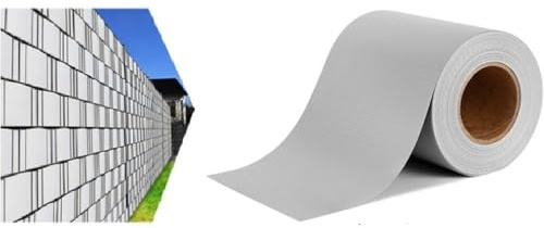 Toilinux.com Brise-Vue en PVC Gris Clair 70 m x 19 cm – Occultant Clôture Jardin 450 g/m² – Pare-Soleil & Coupe-Vent – 70 Clips de Fixation Inclus – Grande Longueur pour Grillage Terrasse Balcon