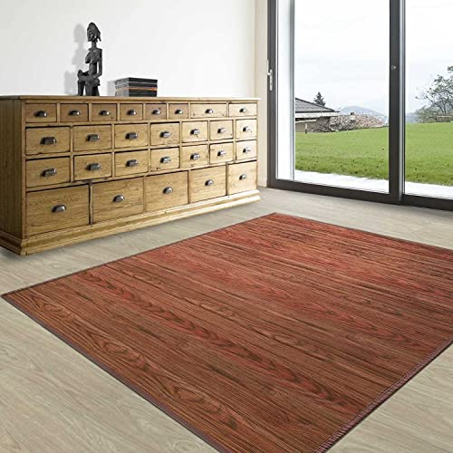 KARAT Tappeto in bambù - Magenta - per bagno e soggiorno, 100% bambù per interni naturali (marrone, 150 x 200 cm)