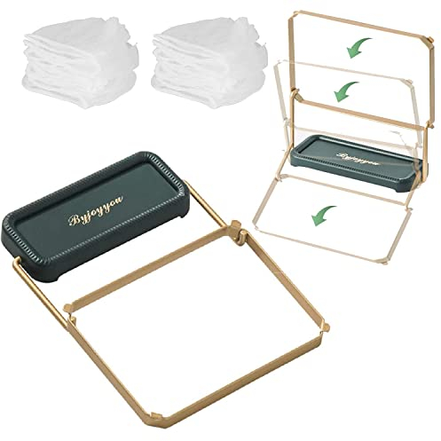 Colador Fregadero Filtro Fregadero Cocina con Soporte Plegable Universal Fregadero Cesta de Esquina con 50 Bolsas de Filtro Cesta Filtro de Drenaje de Cocina para Fregadero Cocina y Baño (Verde)