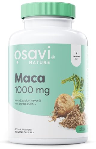 Osavi Maca 1000 mg – 120 Vegan Capsules | Peru–Grown Maca Root Extract for Sexual Health & Vitality | Supports Sexual Performance, Desire, and Overall Wellbeing