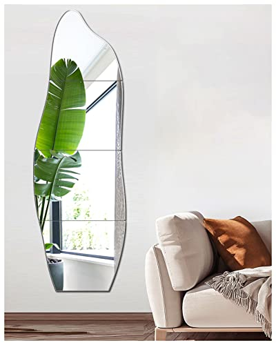 JMITHA Spiegelfliesen Selbstklebend HD Spiegel Glasspiegel Spiegelfliesen Wandspiegel Selbstklebender Selbstklebende Fliesenspiegel Deko Spiegel zum Aufkleben auf Schrank Tür Wohnzimmer Wand