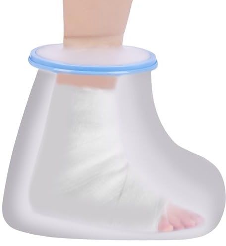 Apasiri Protezione Piede Impermeabile, Adulto Protezione Per Gesso Piede Per Punta, Caviglia, Riutilizzabile Bende Gesso Piede Protettive, Mantieni Ferite e Bende Asciutte il Bagno