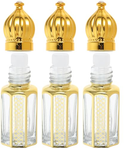 DOITOOL 3 stycken 6 ml eterisk olja flaskor med pipett UV-skydd glas droppflaskor för parfym aromaterapi massage påfyllningsbar resa och hemmabruk