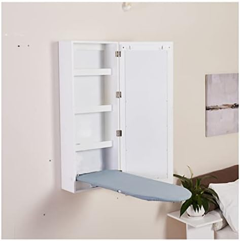Tabla De Planchar Oculta con Espejo Decorativo La Cubierta De La Tabla De Planchar Se Puede Colgar En La Pared/Almohadilla De Planchar para Colgar En La Pared Fácil De Instalar Plegable con Marco