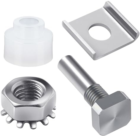 GGTE Glass Shower Door Repair Kit with Pivot Pin Kit and Bushing - Replacement Parts for Shower Doors, Silvery
