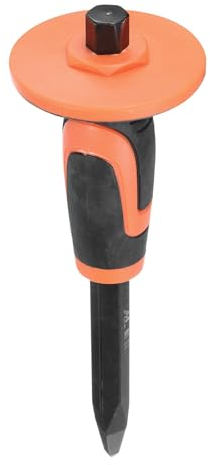 QUARKZMAN Burin de Maçonnerie de 9,8 Pouces Garde à Main Tête Pointue en Acier Carbone de Qualité Roche Béton Mortier Pierre et Brique pour La Casse La Sculpture La Démolition La Séparation