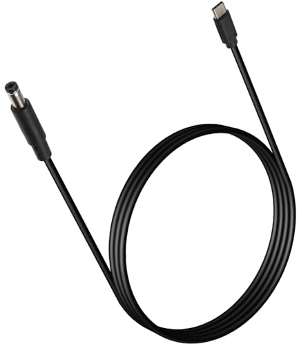 Greluma 1 Pezzo 1m USB C a DC 5,5mm x 2,1mm Cavo di ricarica per laptop (5521), 20V USB Tipo C Maschio Ingresso a DC 5,5 x 2,1mm Maschio Cavo di ricarica fino a 100W