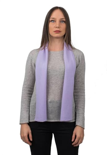 Dalle Piane Cashmere Damen Mini Schal 100% Kaschmir | Halstuch für Büro, Abend und Reisen, 150x17 cm, vier Jahreszeiten, Geschenk für Sie, Made in Italy
