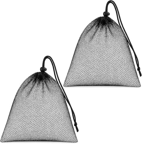 Hawpasy 2PCS Sacs en Maille Pliables, Filet Nylon à Cordon pour Plage, Natation, Plongée, Yoga, Camping, Randonnée, Salle de Sport