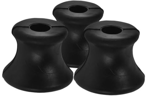 3 Stück Stimmgabelhalter aus Gummi für Universelle Nutzung, Schwarz | Büro und Zuhause, Tragbar mit Stabiler Basis, Passend für Meditationsstimmgabeln und Klangtherapie
