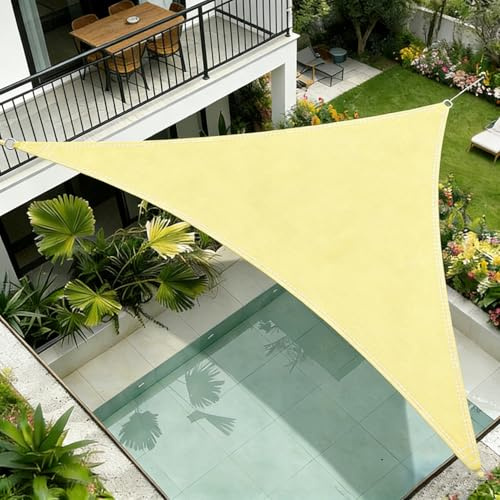 Toldo Vela de Sombra, 1.6x1.6x1.6m toldo Vela Impermeable, Tol-do Vela Triangular, Ve-la de Sombra Triangular, Sombrilla Impermeable Trian-gular, Ve-la de jardín Protección, para Exterior, Patio