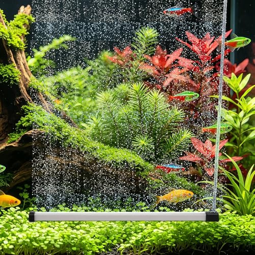 40cm Aquarium Bubble Curtain Wall, Fish Tank Air Bubbler with Air Tubing, Quiet High Dissolved Oxygen Diffuser, Aquarium Bubbles Air Stone for Fish Tanks for Freshwater Saltwater