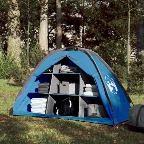 Blauer Camping Zelt Organizer 9 Fächer Wasserdicht