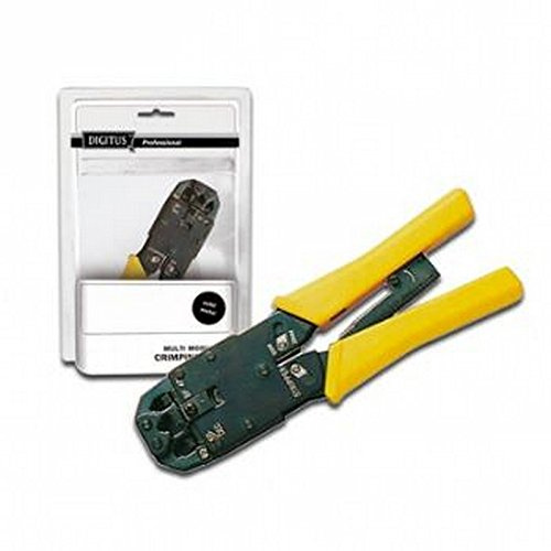 MicroConnect IC-94004 - Herramienta crimpadora Profesional para Conectores Macho RJ45, RJ11, RJ12, Color Negro