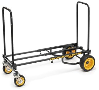 Rock-N-Roller R6G (Mini Ground Glider) 8-in-1 Folding Multi-Cart/Hand Truck/Dolly/Platform Cart/28 to 42.5 Telescoping Frame/500 lbs. Load Capacity, Black