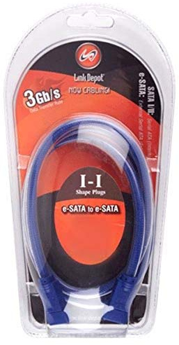 Link Depot Cable e-SATA de 6 pies, azul
