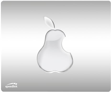 Speedlink SILK Mousepad - Mauspad mit Motiv, weiche Textiloberfläche, antistatisch, 23 x 19 cm, PC Maus Unterlage klein Apple Pear Edition
