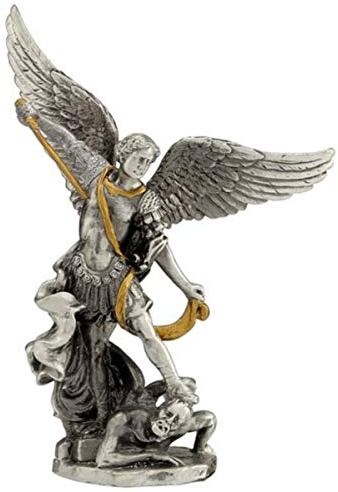 Zinnfigur Erzengel Michael besiegt den Teufel