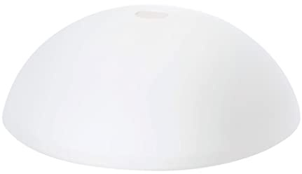 Glas Lampenschirm 400mm weiß Ersatzglas für E27 Fassung Lochmaß Ø 42 mm Leuchtenglas