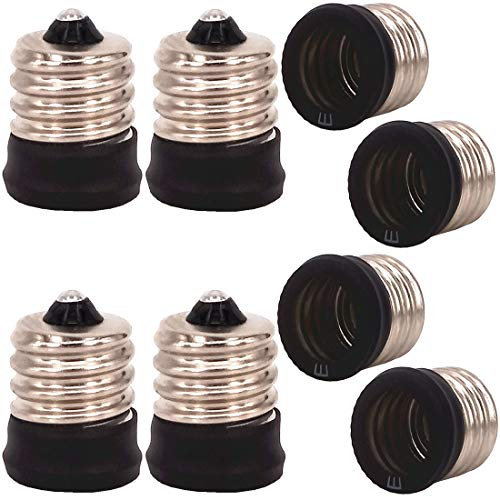 ZDCDJ 8 x E17 Adapter E17 to E14 Lamp Socket Adapter Converter E17 to E14 Lamp Socket Adapter for Incandescent Bulbs, LED, Halogen Energy Saving Lamps
