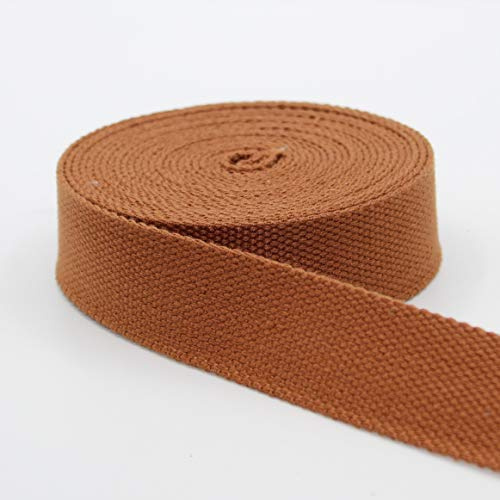 LEDUC 5 m nastro di cinghia cotone pesante Marrone (06) 3cm