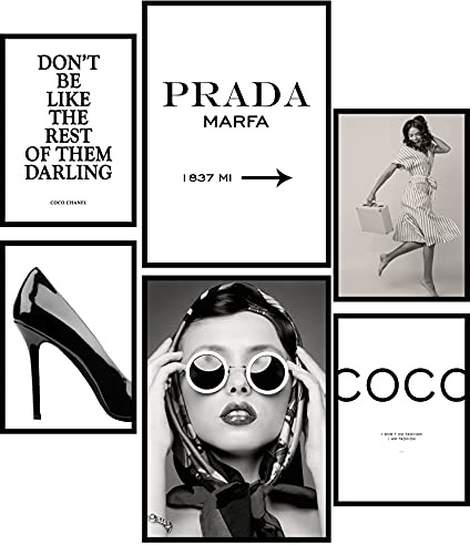 Urhome Poster Set Coco A4 Bilder für Schlafzimmer Esszimmer Wohnzimmer Deko (2x A4 + 4x A5) Kunstdruck 6 teilig Wandposter Motive Bilderwand ungerahmt