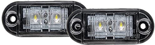 JUTTA 4/8/12 Stück Größenmarkierungsleuchte, 12/24 V IP65 weiße LED-Seitenmarkierungsleuchte, universell für LKW, Anhänger, Van, Wohnwagen, LKW, Auto, Bus, Boot (4)