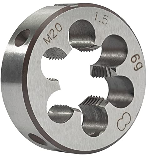Aceteel M20 x 1,5 mm metrisches rundes Gewindeschneider, Rechtshänder, Maschinen-Schneideisen, M20 x 1,5