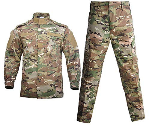 Sanykongy Herren Militär Paintball Anzug Taktische Jacke Camping Jagd Sicherheit Kostüme Mantel Hosen Set, CP, 36-41