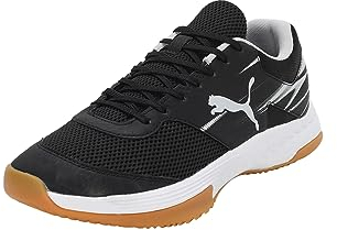PUMA Unisex Varion Ii inomhussko, Puma Svart cool ljusgrå gul flamgummi, 45 EU