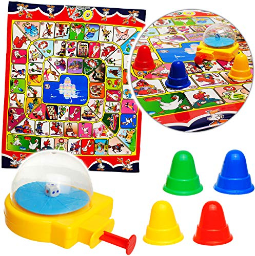 alles-meine.de GmbH großes - XL Spiel/Bodenspiel - Brettspiel - Gänsespiel/Leiterspiel - 60 cm * 50 cm - Innen & Außen - Brettspiel - wasserfest - draußen Garten - Familiensp..
