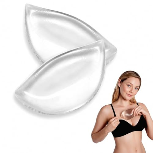 FLAVNTEL 1 Par de Insertos de Sujetador de Silicona Suave para El Pecho, Insertos de Brasier de Silicona, Almohadillas para El Sujetador Push-Up Insertadores para Mujer