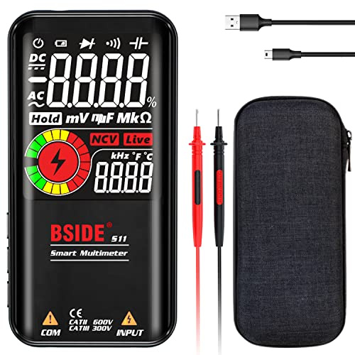 BSIDE S11 Multimètre numérique Auto Range Multi Testeur 10 000 points Voltmètre intelligent Mesure AC DC Voltage Ohm Capacitance Fréquence Cycle Duty Cycle Continuity NCV Testeur de tension