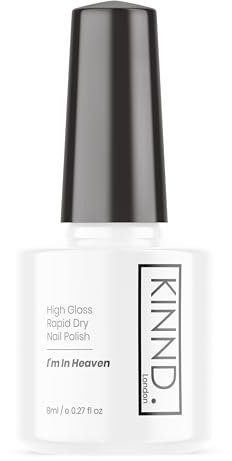 Quick Dry Nail Polish | I'm in Heaven, 8ml | White Rapid Drying Nail Varnish | No UV/LED Required | 12 Free, Cruelty Free, Vegan, Made in UK