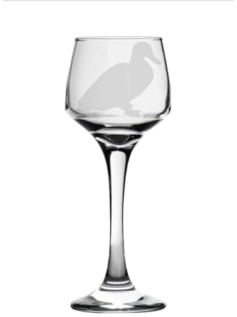Duck Engraved Sherry Glass, Animal Gift for Women, Gift for Men