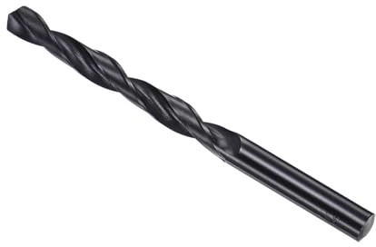 CoCud 6542 Hochgeschwindigkeitsstahl Spiralbohrer, 9,8mm D 133mm L | Schwarzoxid gerade Spiralbohrer für Metall, Holz, Kunststoff, Aluminium