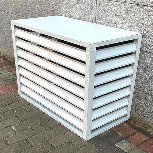 Hynbdes Cubierta De Aire Acondicionado, Cubre Aire Acondicionado Exterior, Rejilla De Protección para Aire Acondicionado, Funda para Aire Acondicionado, Soporte De Flores De Aluminio, Pantalla