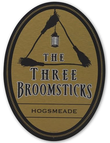 Harry Potter The Three Broomsticks Hogsmeade Metal Sign - Fun Harry Potter Wall Decor for Home Decorating