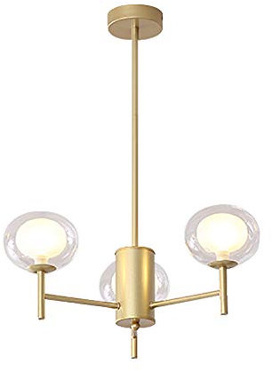 Lamp Lustres, Spoutnik à Boule de Verre G9 ③ 6 8 9 12 (doré, 3 têtes) Light