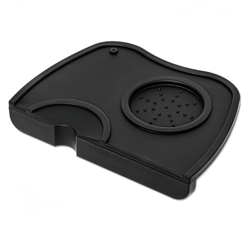 Corner Coffee Tamping Mat, Silicone Espresso Tamp Mat Tool Made with Food Safe Silicone 17.5cm * 12.5cm*3cm