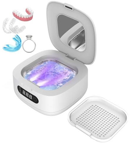 Nettoyeur ultrasons avancé pour prothèses dentaires, protège-dents, appareils orthodontiques, têtes brosse dents, bijoux, système purification triphasé 52 kHz