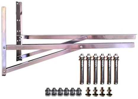 Soporte De Acero Inoxidable Para Aire Acondicionado De Montaje Lateral, Resistente Y Duradero, Múltiples Especificaciones, Fácil Instalación(9000-14000 BTU)