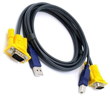 PURPLELILY Conmutador KVM de 2 puertos/4 puertos USB 2.0, salida de vídeo 1080P para una gestión eficiente de múltiples PC, resolución de 1920 x 1080, conmutador KVM