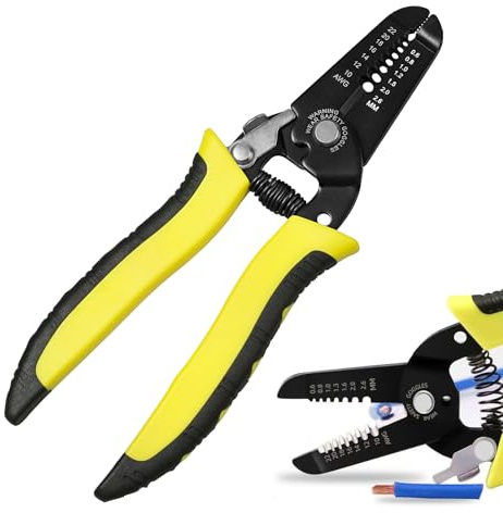 10-22 AWG Wire Stripper Cutter Wire Stripping Tool with Crimping Tool Function, Multi-Purpose Wire Stripping Electrical for Cables, Wire Cutters Heavy Duty for Electronics DIY Repair